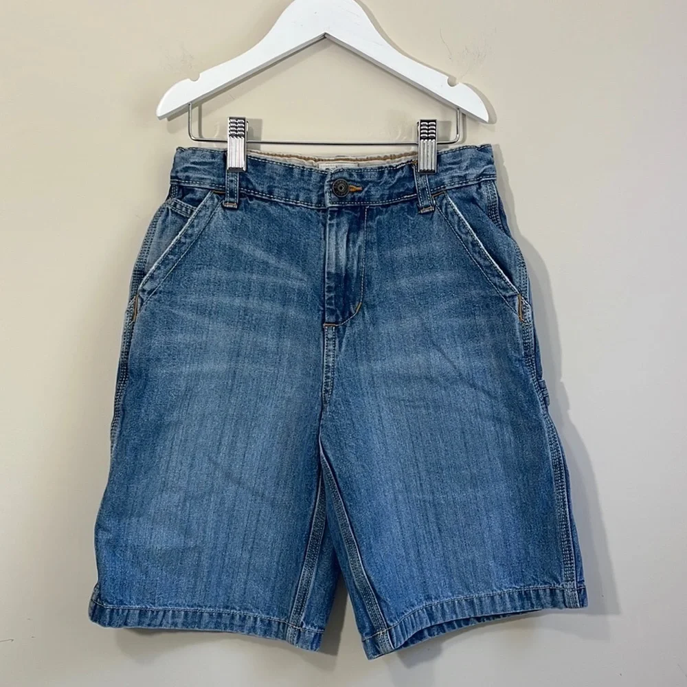 Oshkosh B’gosh Boys Carpenter Denim Jean Shorts Size 8 regular